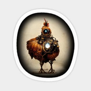 Robotic Steampunk Chicken Sticker